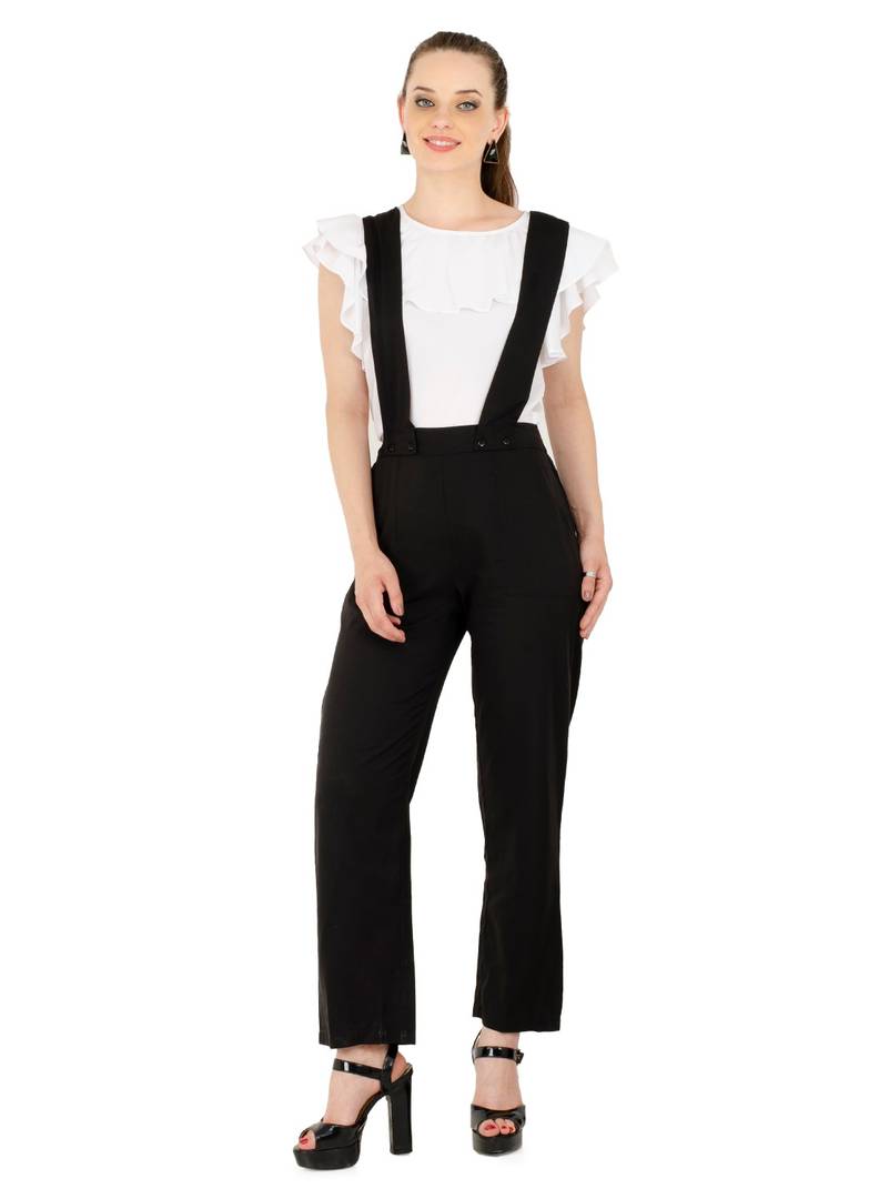 Women's Crepe Multicoloured Casual Jumpsuit