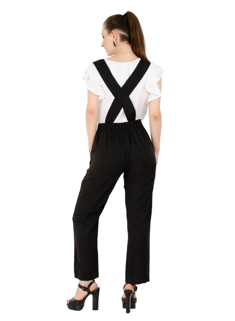 Women's Crepe Multicoloured Casual Jumpsuit