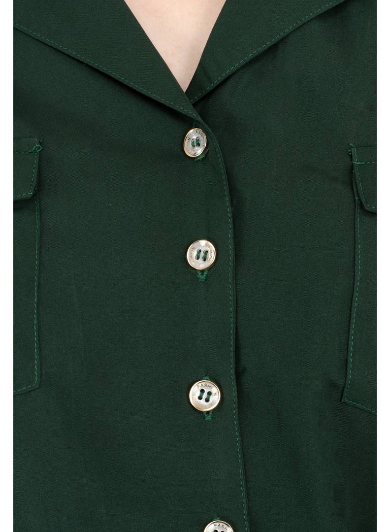Women's Crepe Green Casual Jumpsuit