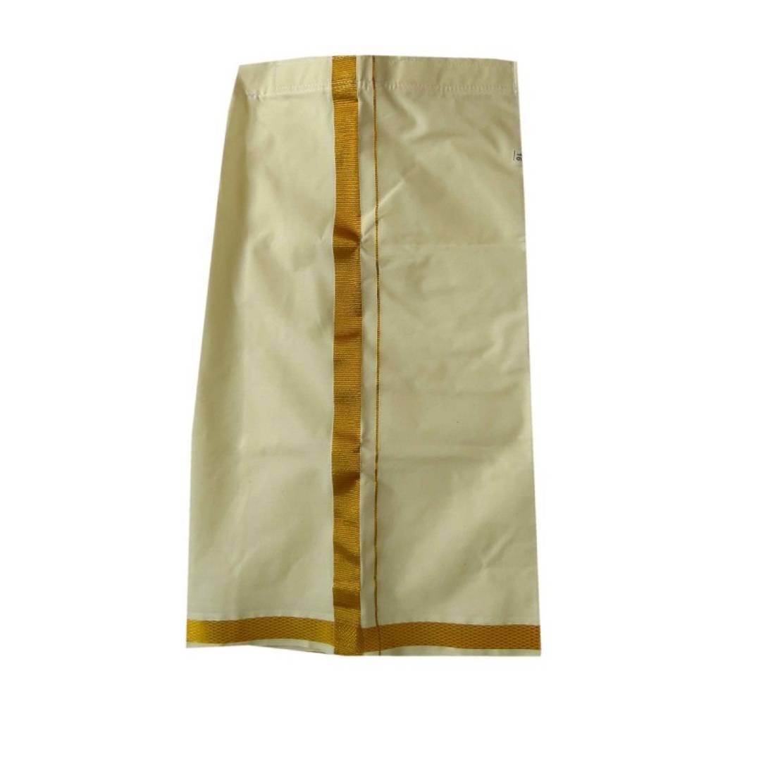 Chella Mapillai Boy's Golden Silk Blend Shirt and Dhoti