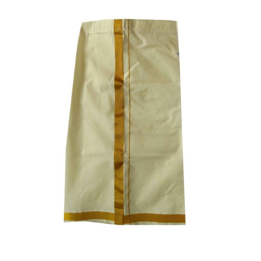 Chella Mapillai Boy's Golden Silk Blend Shirt and Dhoti