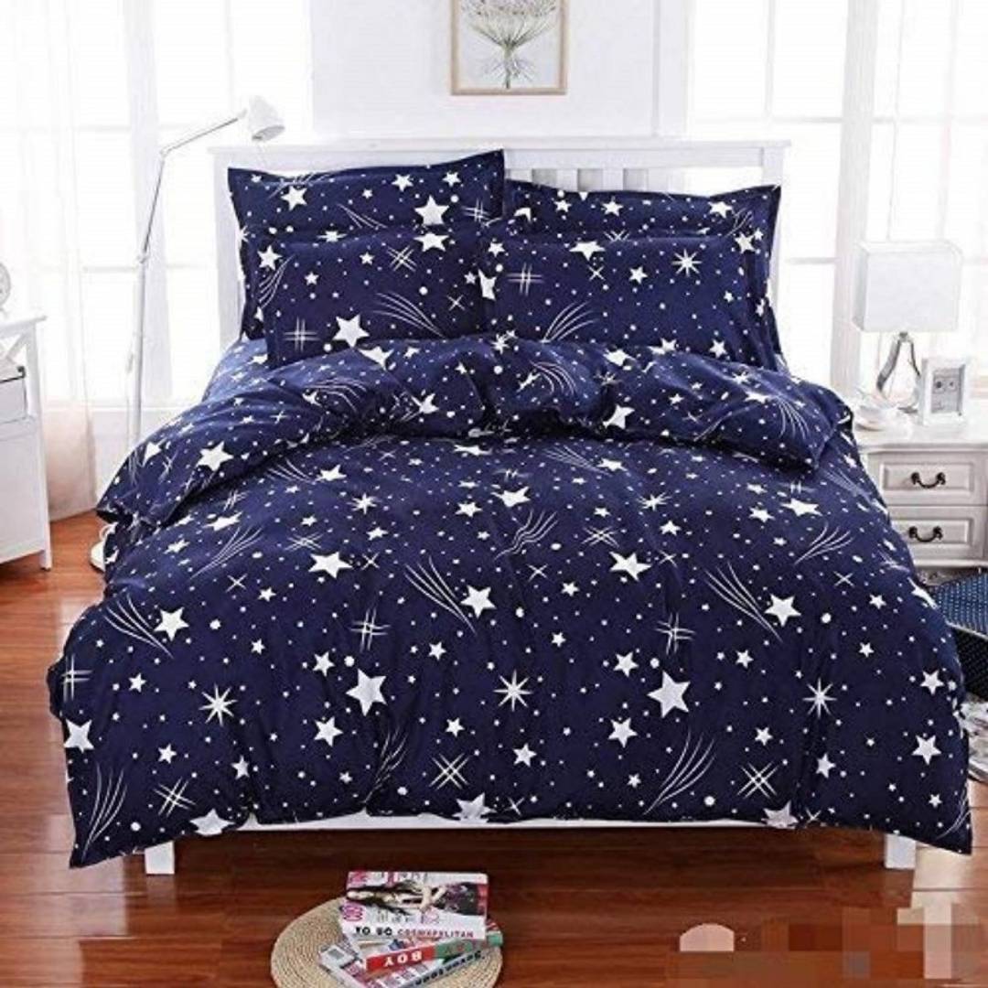 Poly Cotton 3D Double Bedsheet With 2 Pillow Covers