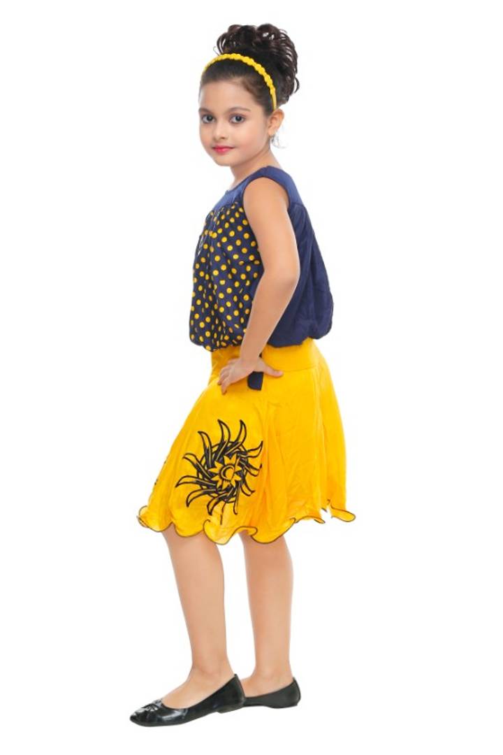 Girls Party(Festive) Top Skirt (Multicolor)