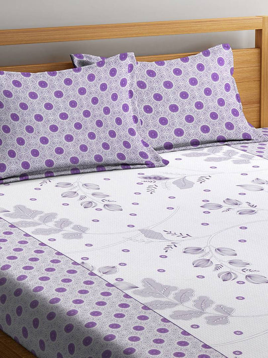 Royal Multicoloured Polycotton 1 Double BedSheet & 2 Pillow Cover