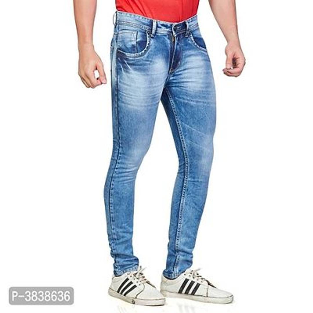 Men Blue Slim Fit Mid-Rise Clean Look Stretchable Jeans