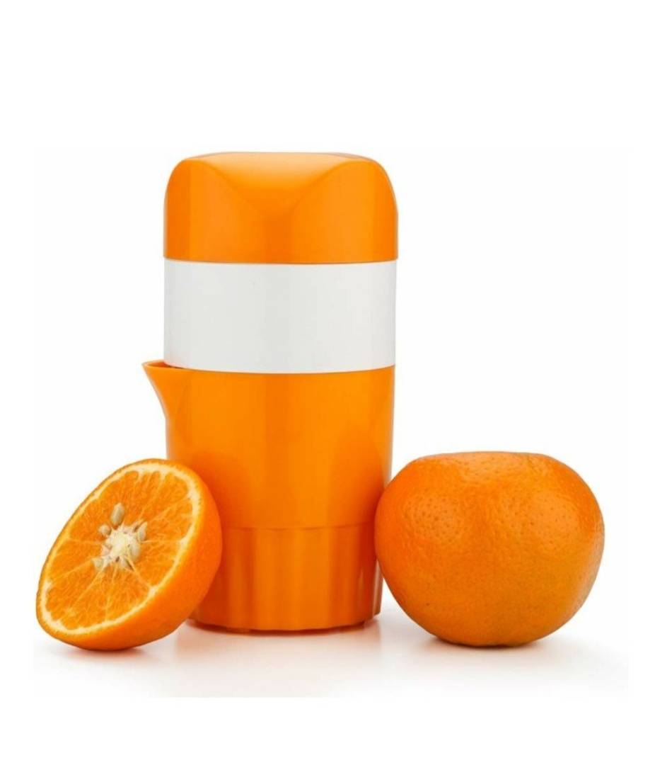 COLLISION Manual & Citrus Plastic Orange Juicer Manual Hand Juicer with Strainer and Container