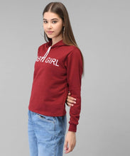 Load image into Gallery viewer, Maroon Baby Girl Sweatshirt