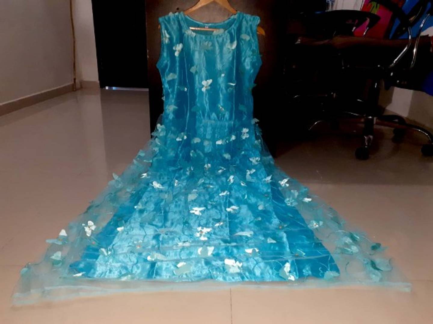 Attractive Butterfly Design Gown