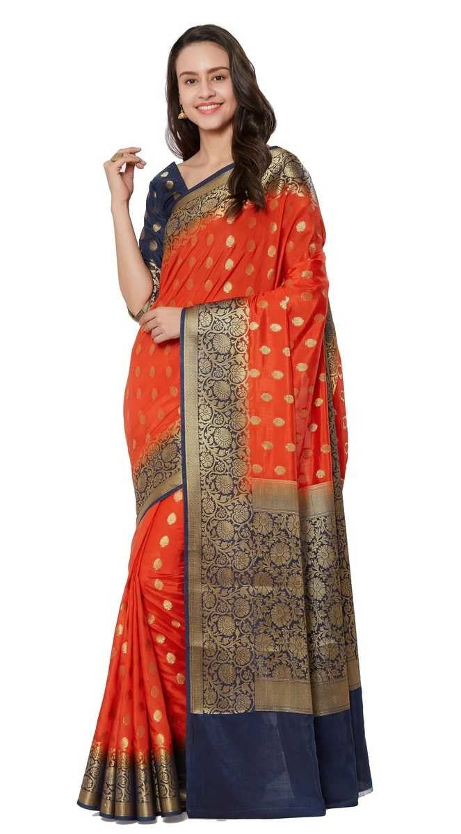 Silk Woven Saree With Blouse