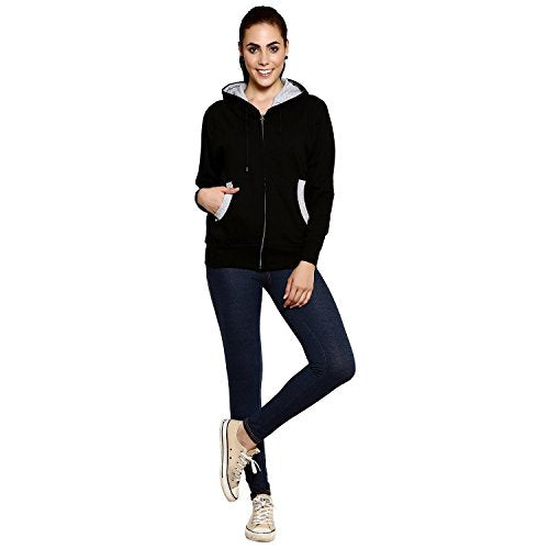 GOODTRY Women's Cotton Hoodies-BlackGTWH-029-BLK-S