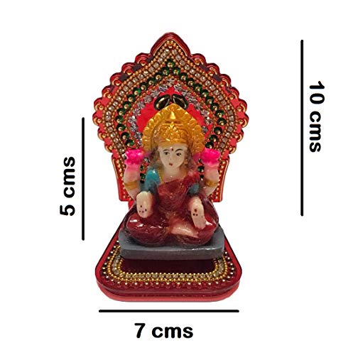 KRIWIN® Laxmi Ganesh Idols on Acrylic Stands for Home Temple, Diwali Pooja, Festive