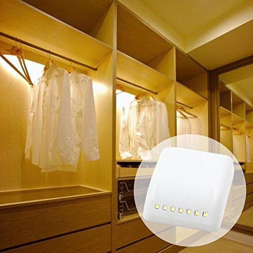 MADHULI Universal Furniture, Wardrobe LED Automatic Sensor Light System with Battery (White)