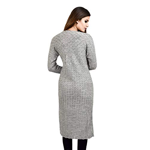 Shree Mark Women's Wool Full Sleeve Shrug (Grey, Free Size)