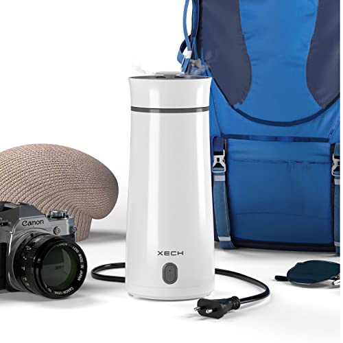 XECH Electric Kettle For Travel Hot Water Mini Kettle In-Built Cable Portable Bottle Design 300W Heating Element to Boil Water to Prepare Tea Coffee without Milk Small Kettles (Hydroboil, 350ml)