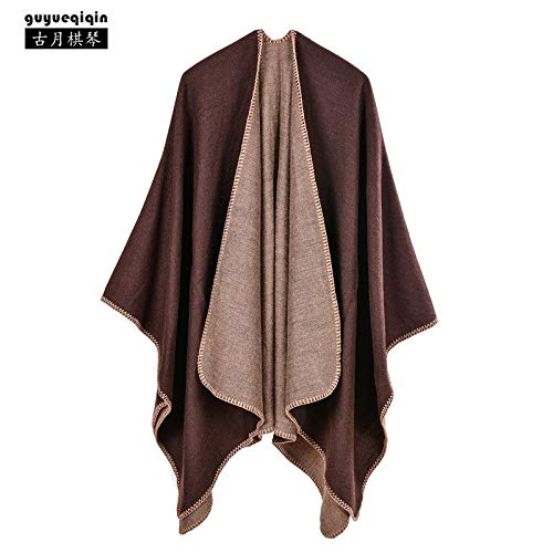 Guyueqiqin Style Solid Color Pashmina Women 6 Colors Femme Ponchos And Capes Streetwear Scarves