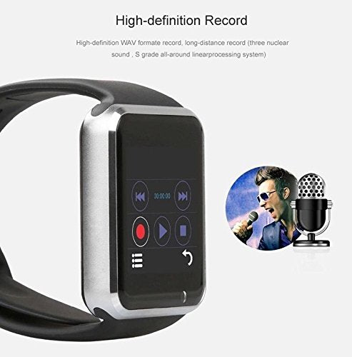 Generic GT08 Bluetooth 3.0 Smart Watch With Camera And Sim - Black
