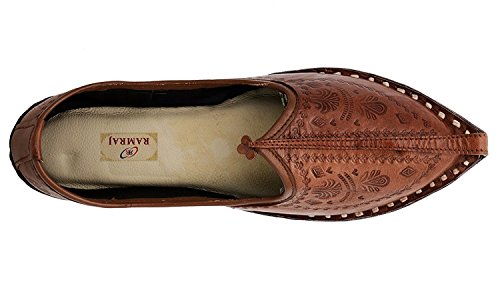 Ramraj Men's Brown Traditional leather Mojari's (Jutti)