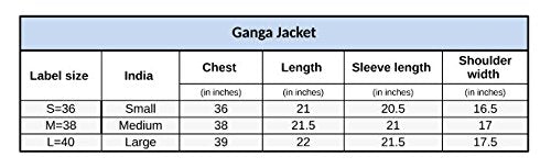 GANGA Women's Denim Jacket (DBLU8001_Blue_L)