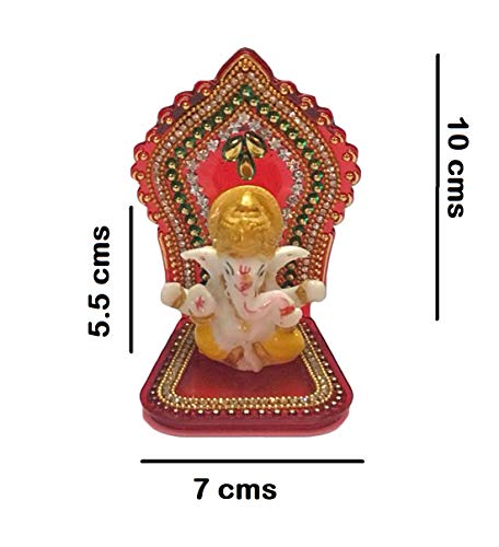 KRIWIN® Laxmi Ganesh Idols on Acrylic Stands for Home Temple, Diwali Pooja, Festive