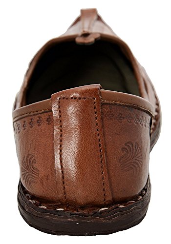 Ramraj Men's Brown Traditional leather Mojari's (Jutti)