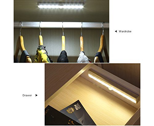 Raja Plastics Wireless Battery Operated LED Motion PIR Sensor Light for Closets/Cabinets