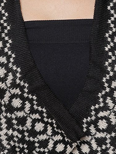 MansiCollections Monochrome Long Cardigan for Women