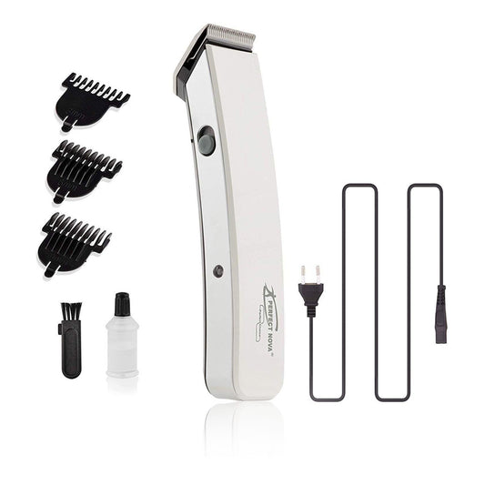 Rechargeable Cordless Beard Trimmer for Men (White)