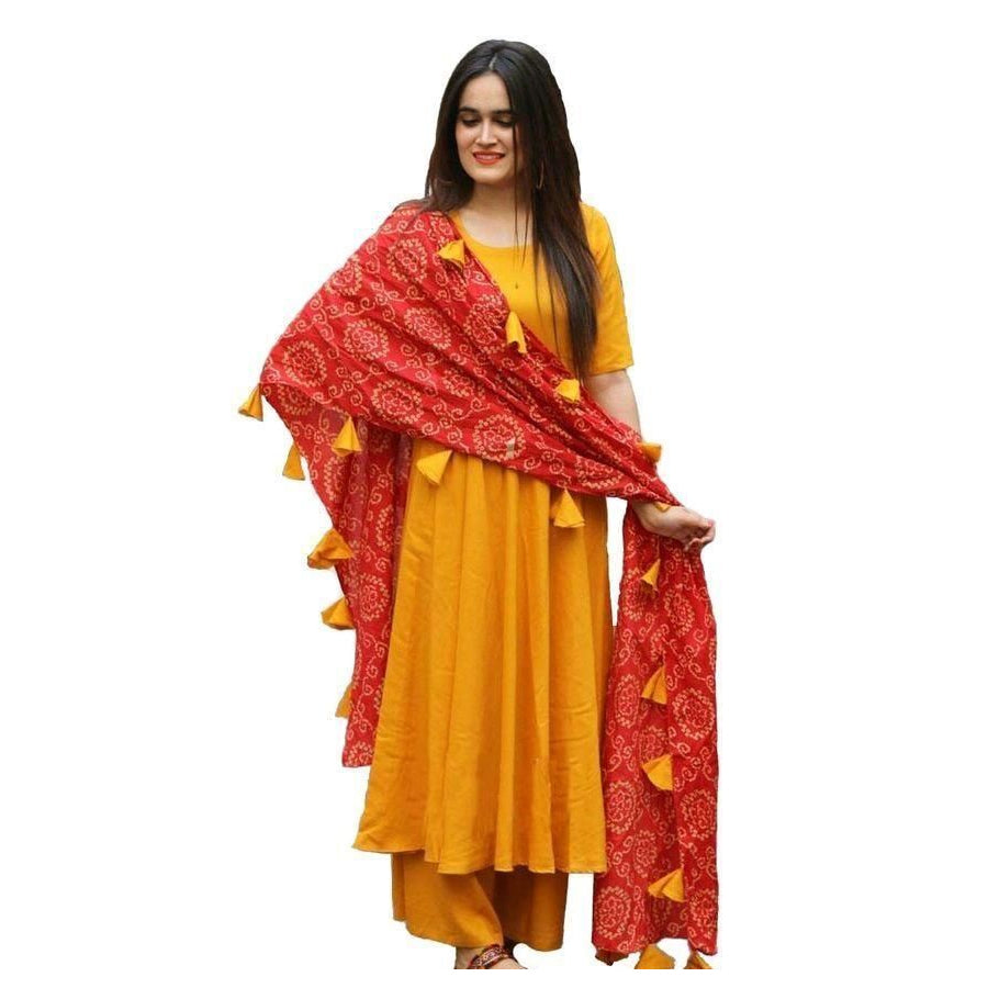 Elegant Calf Length Rayon Solid Palazzo Set With 3/4th Sleeves