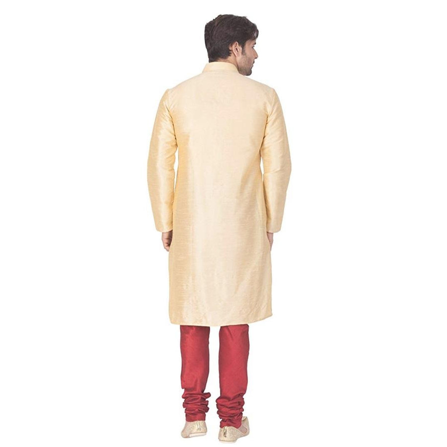 Banarasi Dupion Silk Solid Straight Kurta with Churidar