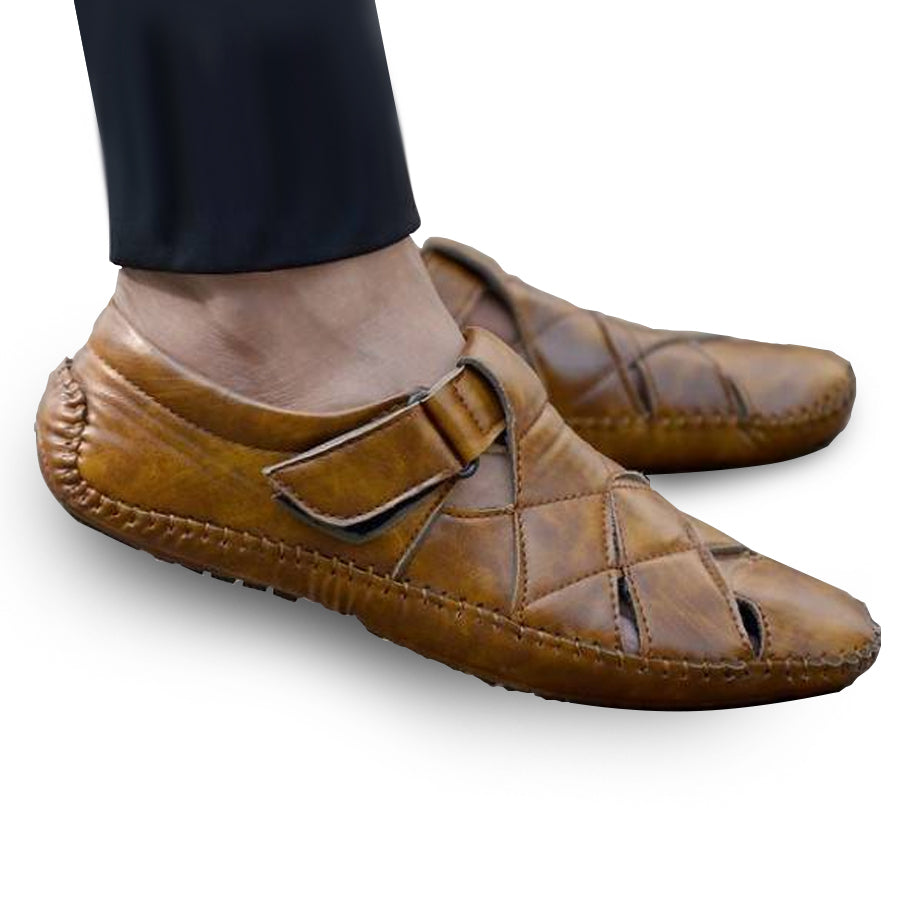Tan Synethetic Leather Floaters