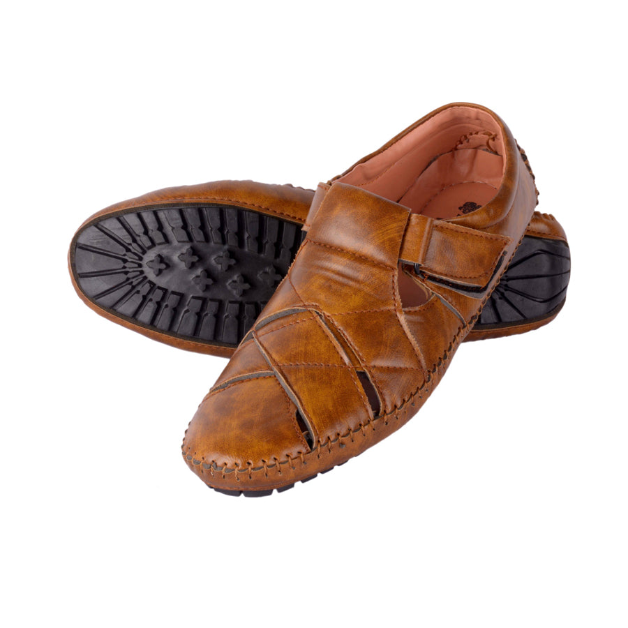Tan Synethetic Leather Floaters