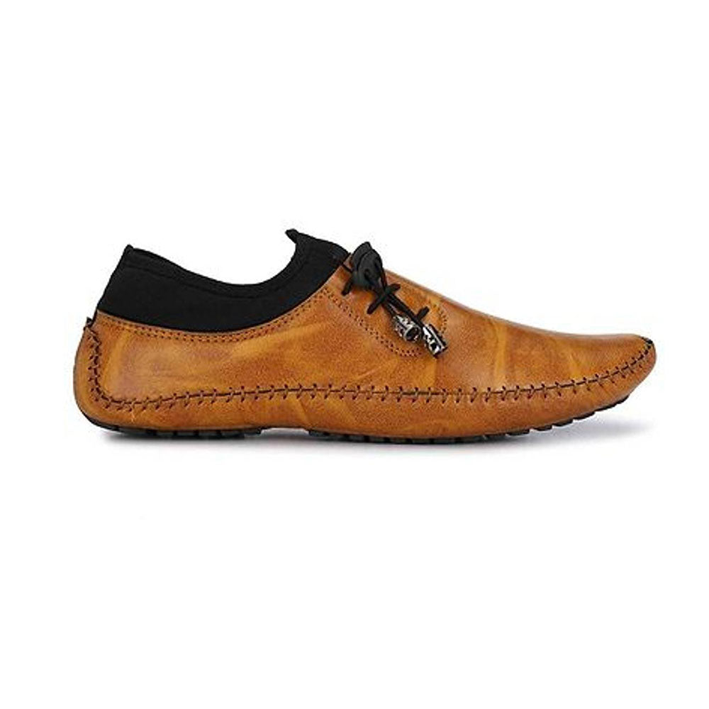 Stylish & Trendy Beige Textured Synthetic Casual Shoes Loafers