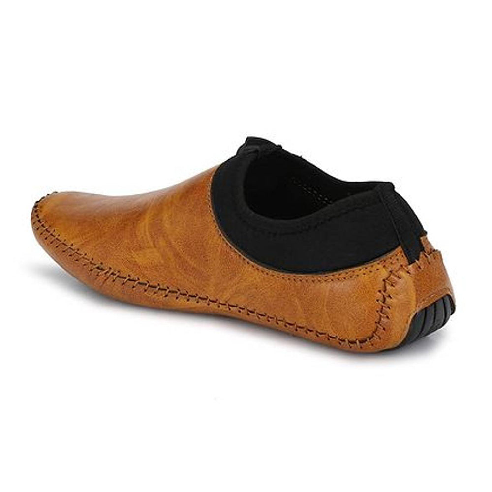 Stylish & Trendy Beige Textured Synthetic Casual Shoes Loafers