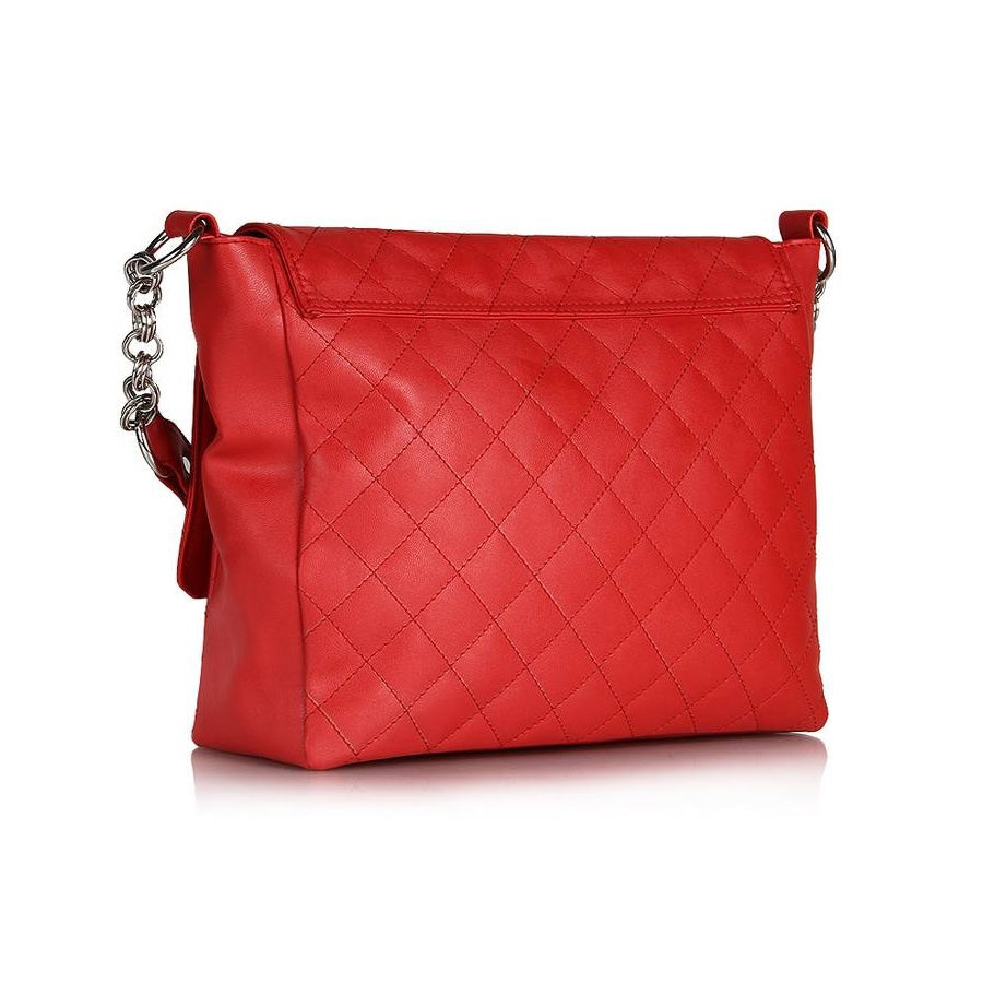 Butterflies Red Solid Handbag Combo