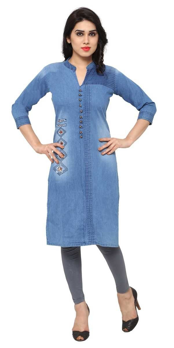 Panna - Cotton Denim Kurti