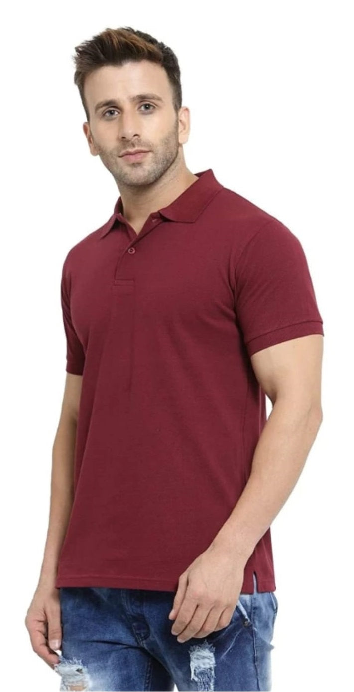 Trendy Fashionable Poloneck Half Sleeve Designer T-Shirt_For Men