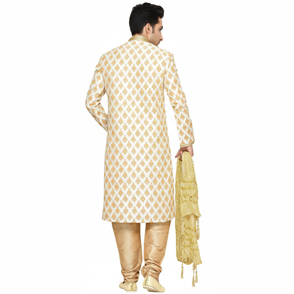 Indian Poshakh Men's Silk Sherwani