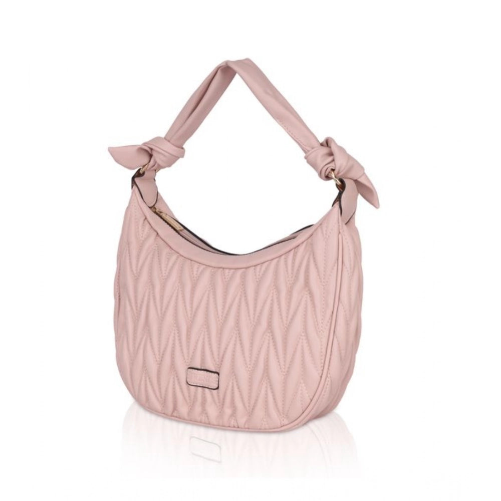 Generic Handbag Generic Women's Faux Leather Textured Handbag (Pink) – CliqToday