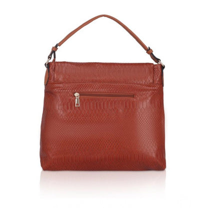 Women's Faux Leather Textured Sling Bag (Brown )