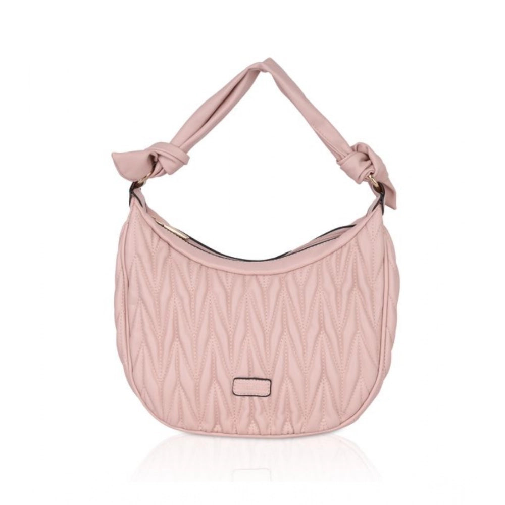 Generic Handbag Generic Women's Faux Leather Textured Handbag (Pink) – CliqToday