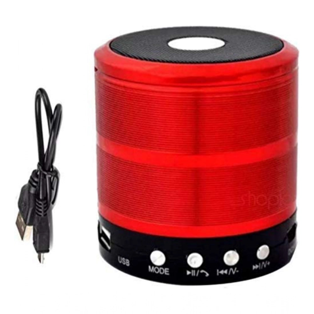 Wireless WS887 Bluetooth Speaker (Red)