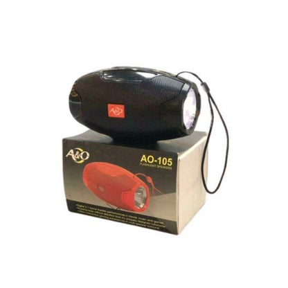 Wireless AO105 Bluetooth Speaker (Black) with packaging box