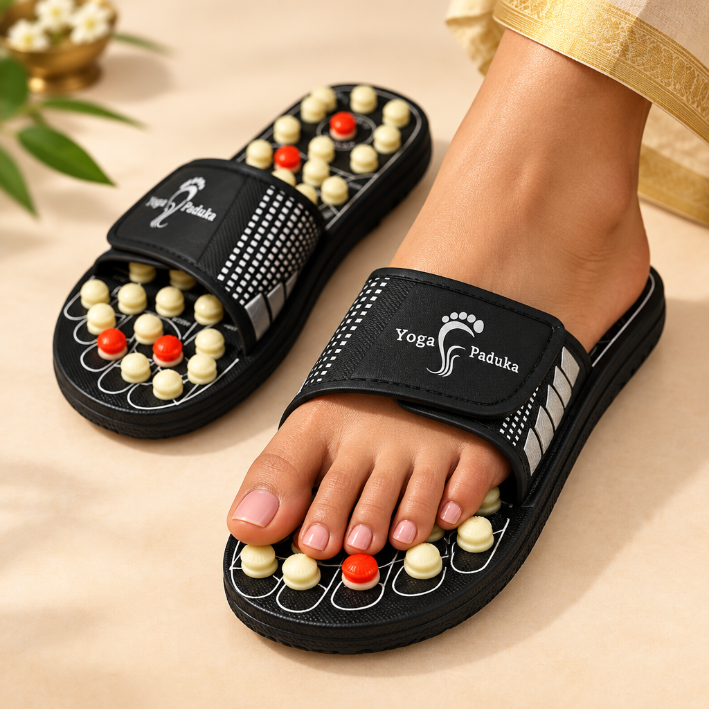 Acupressure and Magnetic Therapy Paduka Slippers for Men and Women