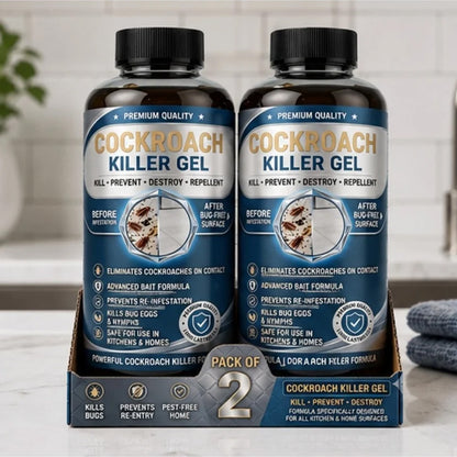 Pack of 2 Cockroach Killer Gel Bottles 100 ML