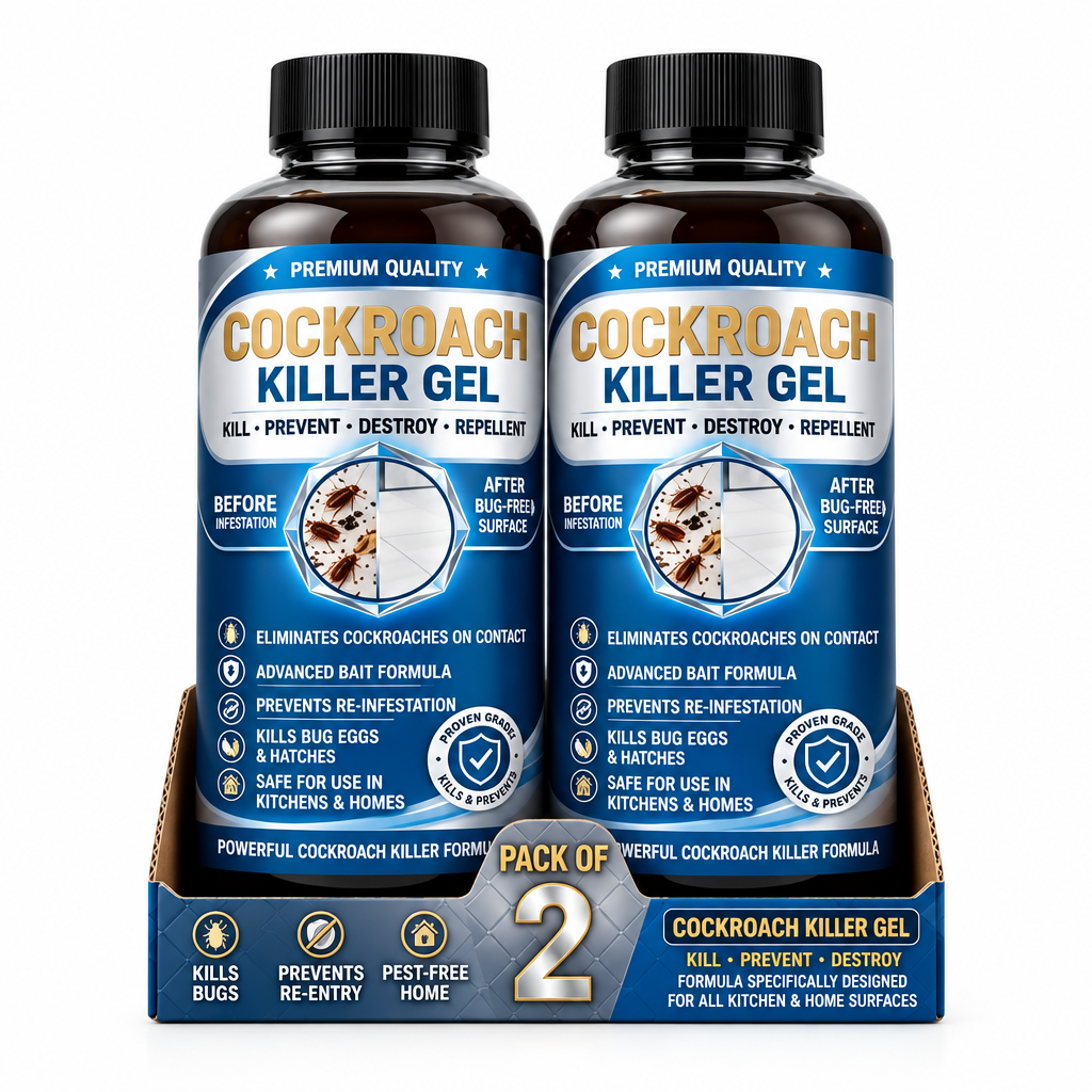 Two bottles of Cockroach Killer Gel 