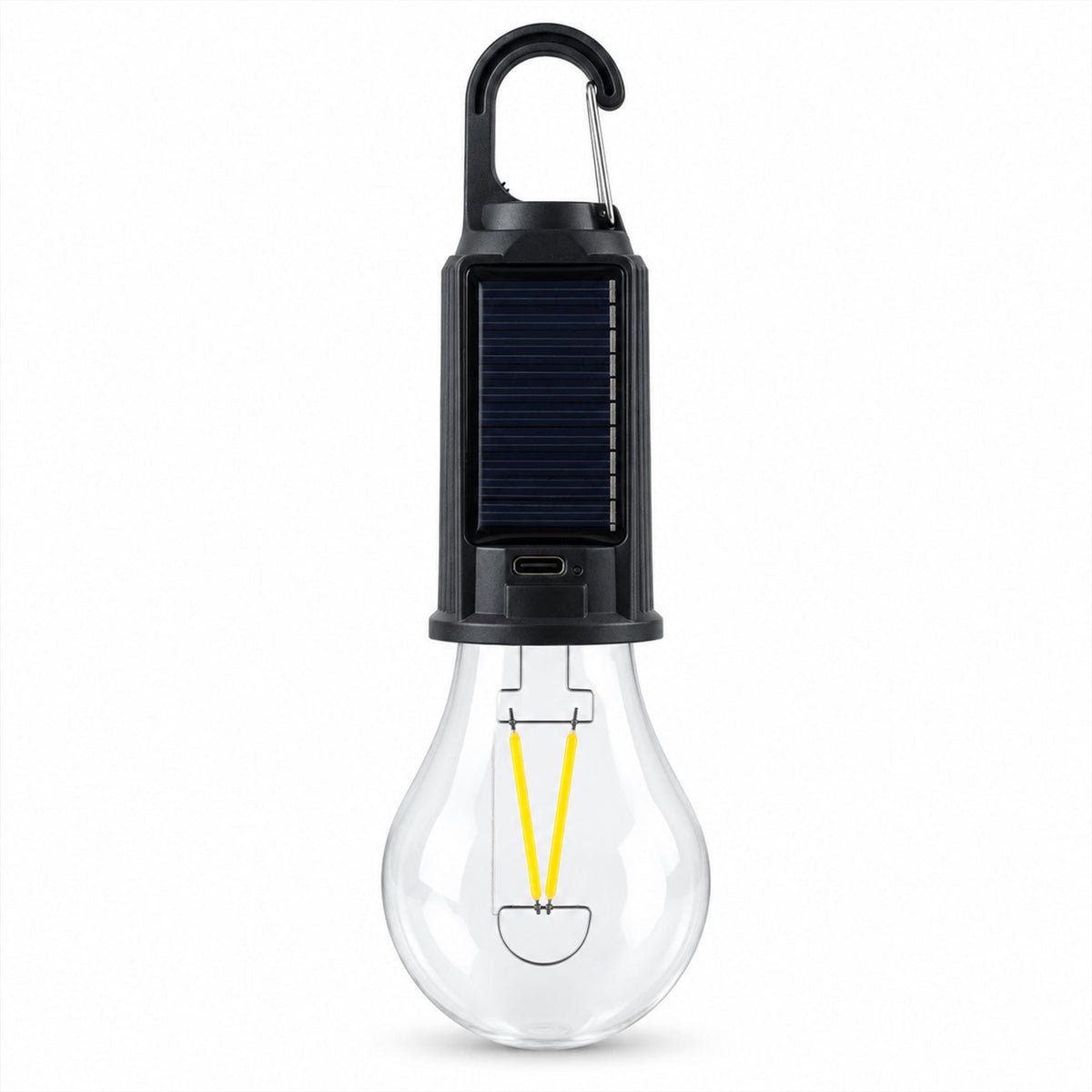 Solar Hanging Camping Lantern With Usb-c Charging And Warm Led Glow (1 Pc)