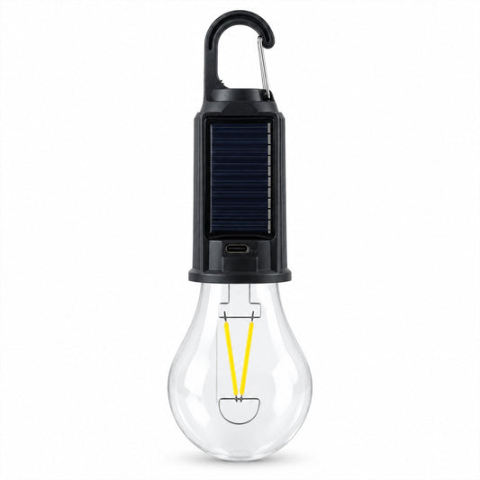 Solar Hanging Camping Lantern With Usb-c Charging And Warm Led Glow (1 Pc)