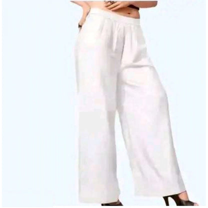 White wide-leg pants