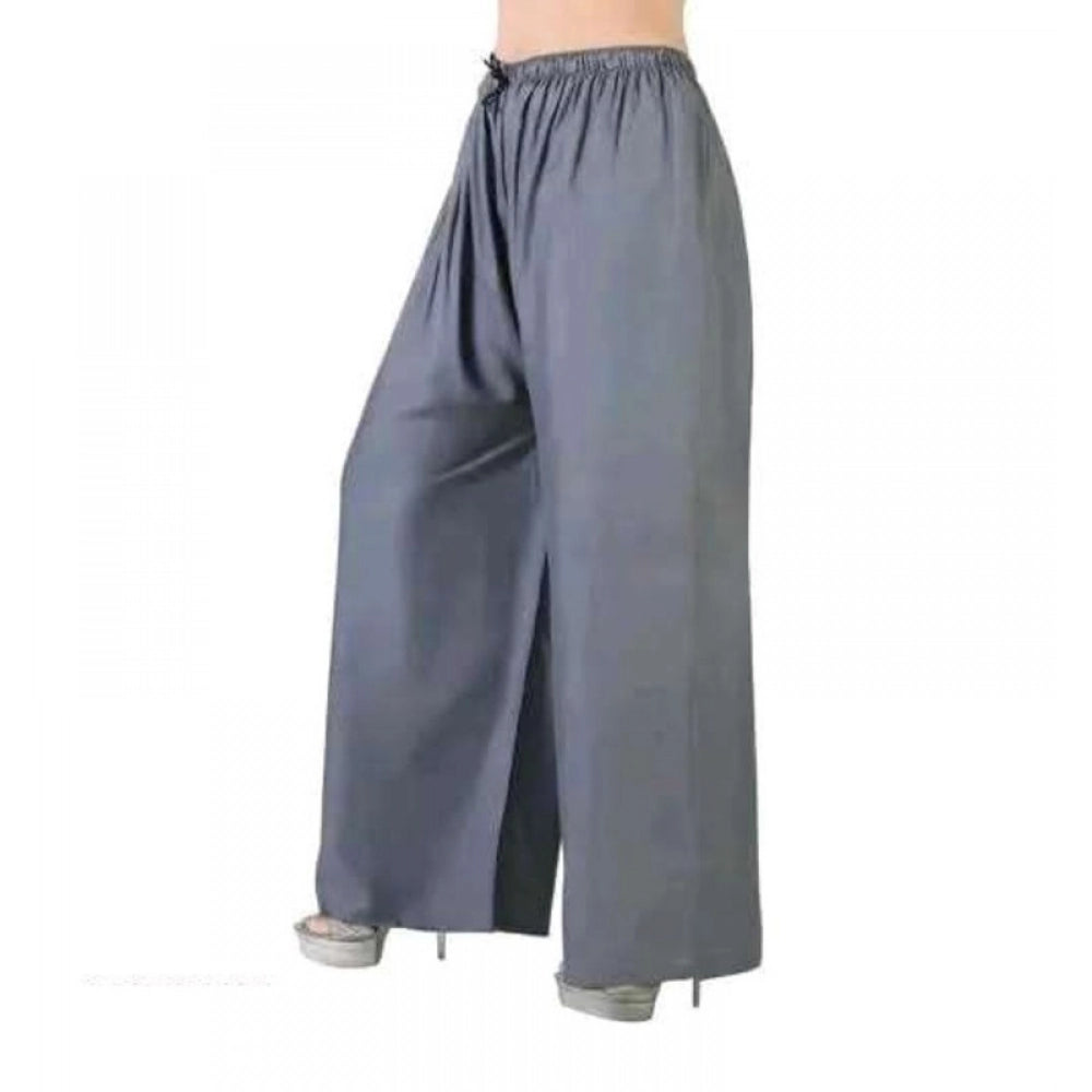 Women's Casual Rayon Solid Ankle Length Palazzo 