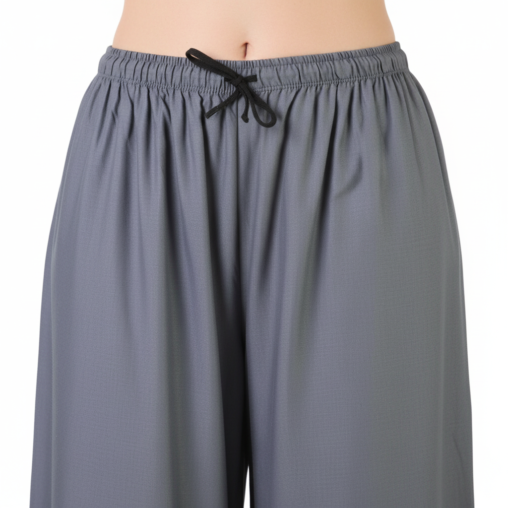 Women's Casual Rayon Solid Ankle Length Palazzo (Grey, Free Size)